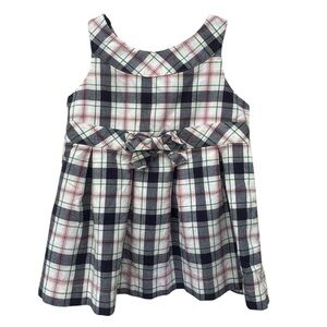 Gymboree Cream Plaid Sleeveless Top size 6